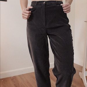 Corduroy grey pants 7/8, straight in the bottom